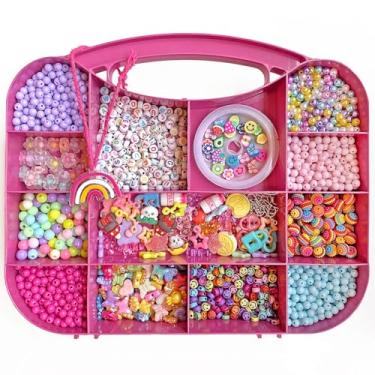 Imagem de Kit Miçangas Infantil na Maleta Dupla Face para Montar Pulseiras Brinco