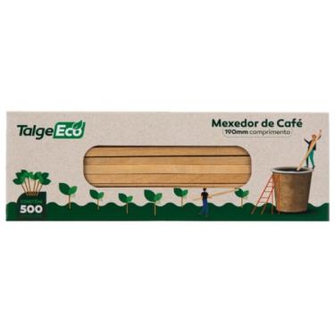 Imagem de Mexedor De Bambu Talge Para Drink Café Bebida 19cm 500un