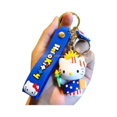 Imagem de Kawaii Hello Kitty Chaveiro Pingente Sanrio Anime Carro Chaveiro Saco 
