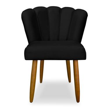 Imagem de Cadeira Para Penteadeira Quarto Modelo Flor - Balaqui Decor Cor:preto Preto