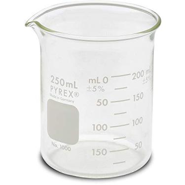 Imagem de Corning PYREX 1000-250, 250ml Low Form Griffin Beaker, Double Scale (Quantity and Accessory Variations)