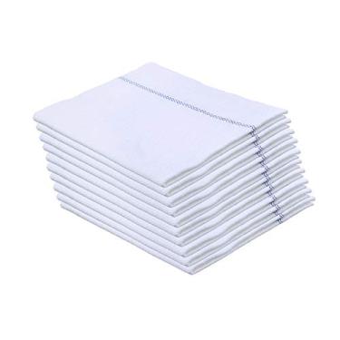 Imagem de Superio Panos De Limpeza Brancos (Pacote Com 12) Para Esfregão Estilo Cubano, Toalhas Israelenses Spunja - Azulejos Cozinha, Banheiro, Pedra, Parquet E Piso Madeira