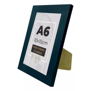 Imagem de Kit 3 Moldura Quadro A6 Com Vidro e fundo gravata Poste Certificado (Preto)