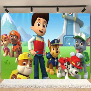 Imagem de Painel de festa infantil decorativo da Patrulha Canina - Shopp do Ades