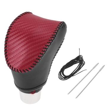 Imagem de Motoforti Protetor de alavanca de câmbio para Kia Soul 2020-2023 couro sintético preto vermelho