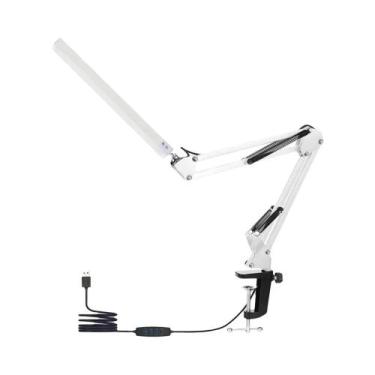 Imagem de Lâmpada De Mesa LED 10W Com Braçadeira Luz De Braço Oscilante Reguláve