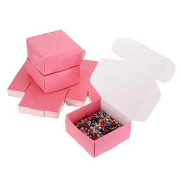 Imagem de PATIKIL 9 x 9 x 2 caixas de presente pequenas a granel com tampa, pacote com 40 mini caixa de presente quadrada dobrável de papel de papelão para joias de brinco, lembrancinha de festa de casamento