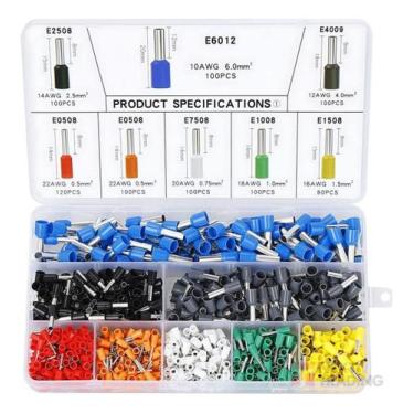 Imagem de Kit Jogo Terminal Conector Tubular Ilhós Isolados 800 un - Exbom