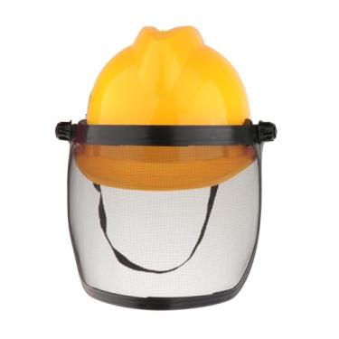 Imagem de Esquirla Máscara de proteção facial, capacete florestal, antirrespingos, capacete profissional versátil, de motosserra para jardinagem, capina, trabalho no
