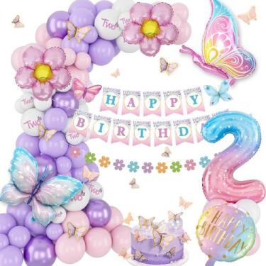 Imagem de Conjunto de decorações de aniversário KISPATTI 2nd Birthday Girl