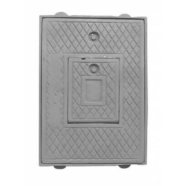 Imagem de Tampa Tampão Chão Articulado Ferro Caixa Hidrômetro 40x28cm - UNICLÁUD