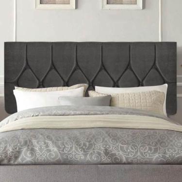 Imagem de Painel Estofada Istambul Botão Capitonê 195cm King Size Para Cama Box 