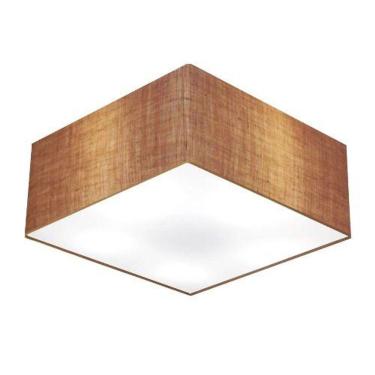 Imagem de Plafon Para Quarto Quadrado Sq-3053 Cúpula Cor Palha