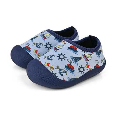 Imagem de Sapameia Infantil Antiderrapante Conforto Menino Bebê Marinho Marinhei