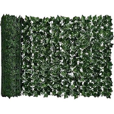 Imagem de Tela de privacidade para varanda, cerca viva artificial, cerca de jardim, cerca de sebes artificiais, cerca de folhas de hera falsa, para decoração ao ar livre, cerca de jardim e varanda, painéis de