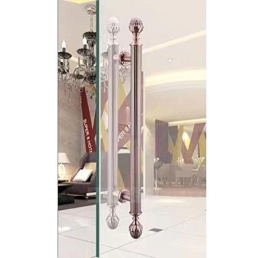 Imagem de Puxador de porta de entrada longo, puxador de porta deslizante de celeiro de aço inoxidável resistente/utensílios de portão de vidro, puxadores de porta de chuveiro de cozinha interna e externa (cor