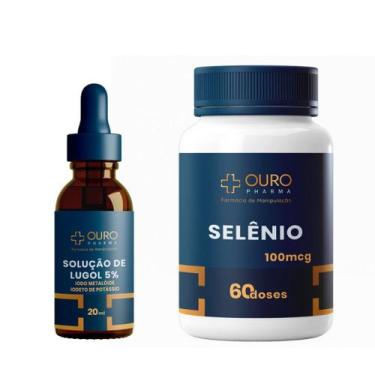 Imagem de Solucao de lugol - 20ml + selenio 100 - 60 cps - Ouro Pharma