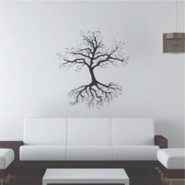 Imagem de Adesivo De Parede Decorativo Árvore Com Raízes - Dekal Decor, Preto