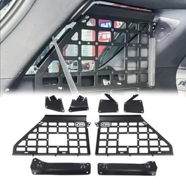 Imagem de CTH Para Ford Explorer 2011-2019 Suporte de armazenamento de janela lateral para modificação do porta-malas traseiro painel molle organizador de porta-malas kit de prateleira de painel suspenso de