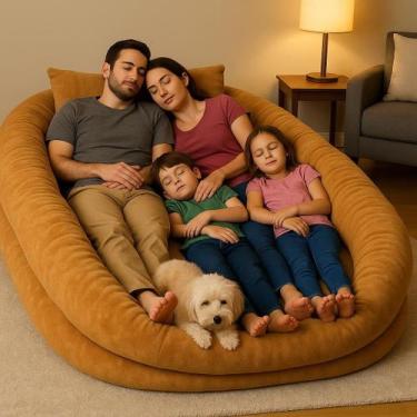 Imagem de Puff Ninho Gigante Família Cama Área Descanso Sofá Adulto - viva bem, 