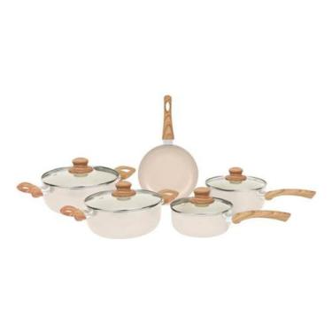 Imagem de Conjunto 5 Panelas Cairo Indução Cerâmica Antiaderente Plus - Hauskraf