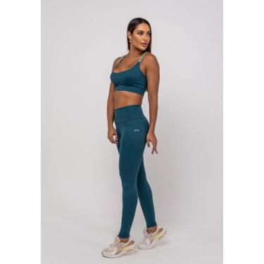 Imagem de Calça Legging Suplex Poliamida Com Bolso Verde Salvatore - Salvatore F