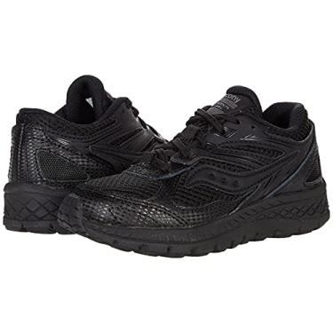 Imagem de Saucony Tênis de corrida infantil unissex Cohesion 14 com cadarço aos dedos, Calçados Pretopreto, 11.5 Wide Big Kid