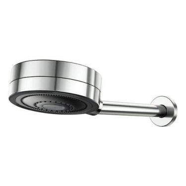 Imagem de Chuveiro Redondo Docol Technoshower Modelo 01204806, Preto/Cromado