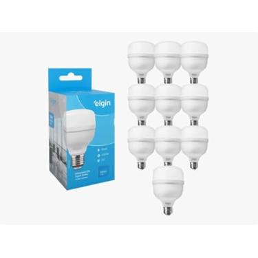Imagem de Kit 10 Lâmpada Super Bulbo LED T 30W 6500K Bivolt Luz Branca Fria