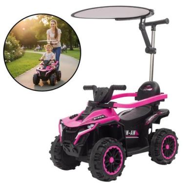Imagem de Mini Quadriciclo Elétrico 6V Infantil Com Empurrador Cobertura E Bater