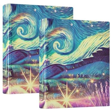 Imagem de Pasta de arquivo de fichário de lavanda Torre Eiffel para material escolar e de escritório, 1 pacote