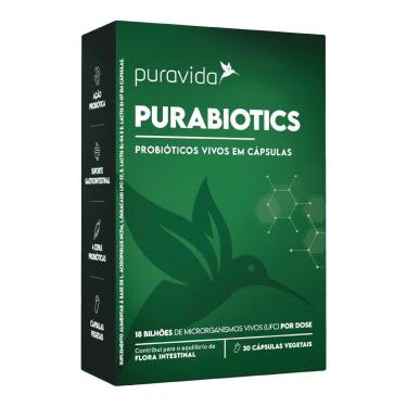 Imagem de Purabiotics 30 Cápsulas 18 Bilhões Probióticos Puravida-Unissex