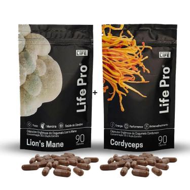 Imagem de Kit Lion​'​ѕ​ ​М​а​n​е + Cordyceps Militaris | Extrato Puro e Concentrado 90 Cápsulas-Unissex