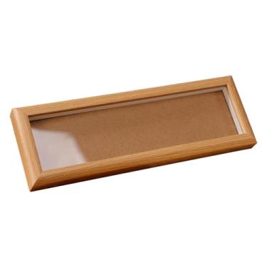 Imagem de Baoblaze Porta-retratos multifuncional com caligrafia, suporte para cartões e moldura, e, ideal para estantes armários, Segure 5 Cartas