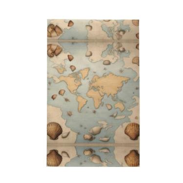 Imagem de XLLingL Toalhas de cozinha com estampa de concha de mar, panos de prato de microfibra, para decoração e limpeza de cozinha - 1 peça