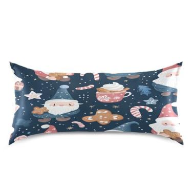 Imagem de Blueangle Fronha de cetim de biscoito de gengibre para cabelo e pele, fronha de seda, tamanho king (50,8 x 101,6 cm) - fronhas de cetim com fecho de envelope (81)