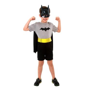 Imagem de Fantasia Infantil - Batman Curto - Tamanho G (9 a 12 anos) - 10270 - Sulamericana
