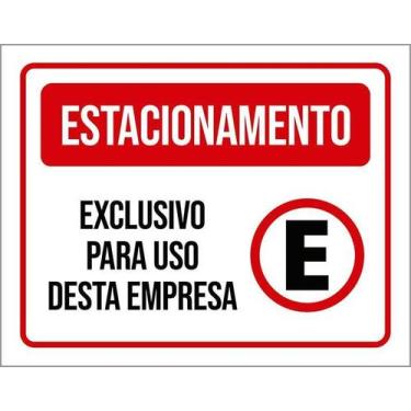 Imagem de Kit 10 Placa Acm Estacionamento Exclusivo Uso Empresa 18X23 - Sinalizo