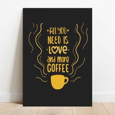 Imagem de Placa Decorativa Coffee Love - TaColado, 40x60cm