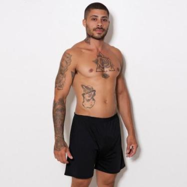 Imagem de Cueca Samba Canção Lisa Conforto Masculina - Louday Sport, Preto, M