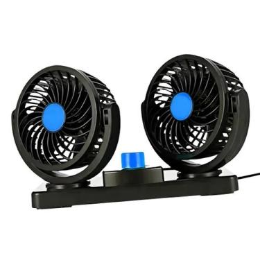Imagem de Ventilador Automotivo Duplo 12V Potente e Silencioso para Carros Camin
