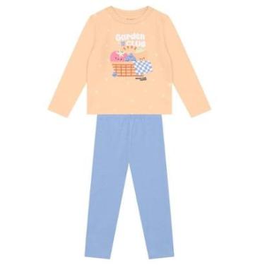 Imagem de Conjunto infantil menina em moletom de frutinhas Brandili-Feminino