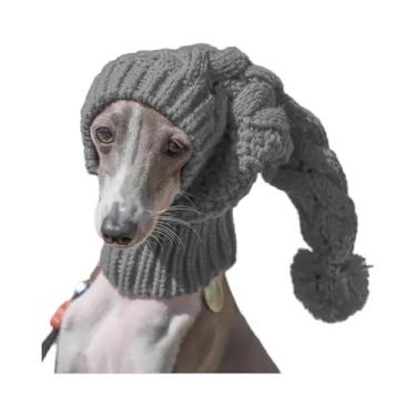 Imagem de Gorro De Lã Para Cães Grandes Greyhound Whippet, Acessórios De Inverno