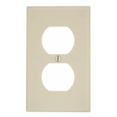 Imagem de Leviton 78003 Placa de parede receptáculo de dispositivo duplex 1-gangue, amêndoa clara