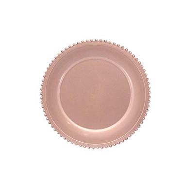 Imagem de Tuut, Linha Home Decor, Sousplat Redondo, Borda Decorada, Rose Gold, 33x33cm