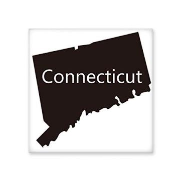 Imagem de Decalque brilhante de azulejo de cerâmica Connectic America com contorno do mapa dos EUA