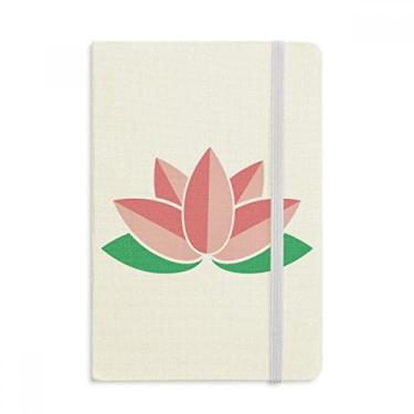 Imagem de Caderno de flores com folha de lótus e flor de lótus oficial em tecido capa dura