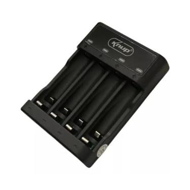 Imagem de Carregador De Pilhas Aa/aaa Led Indicador Type-c Knup