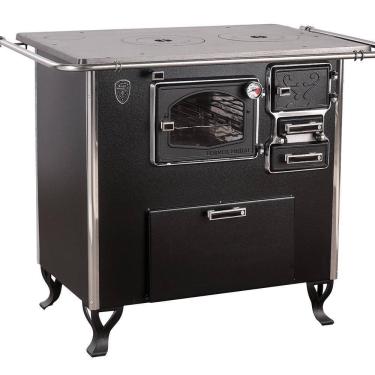 Imagem de Fogão A Lenha C Forninho Esquerdo Preto Fornos Pinhal N1