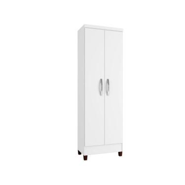 Imagem de Armário Multiuso Com 2 Portas Sapateira 5 Prateleiras Branco